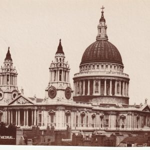 TIRAGE PHOTO	ALBUMINE 1880 ANGLETERRE LONDRES 11X17CM CATHEDRALE ST PAUL