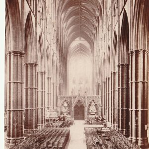 TIRAGE PHOTO	ALBUMINE 1880 ANGLETERRE LONDRES 11X17CM WESTMINTER ABBEYE