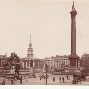 TIRAGE PHOTO	ALBUMINE 1880 ANGLETERRE LONDRES 11X17CM TRAFALGAR SQUARE