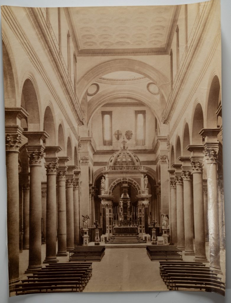 TIRAGE PHOTO Albumine	Italie	Florence intérieur basilique Santo Spirito	18X23cm