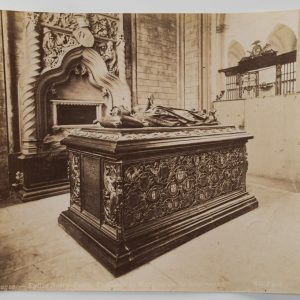 PHOTO Albumine	Belgique	Bruges  tombeau de Charles le témeraire 	12X18cm	1880