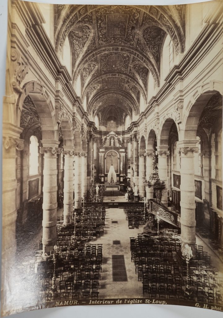 PHOTO Albumine	Belgique	Namur EGLISE SAINT LOUP	21X28cm	1880