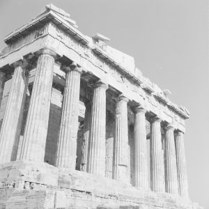 Photo papier  argentique Baryté  ACROPOLE Grèce 1960 format 30x30cm