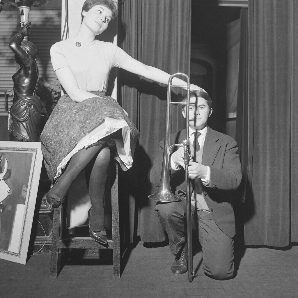 Photo papier  argentique BARYTE JAZZ TROMBONNE 1960 format 30x30cm