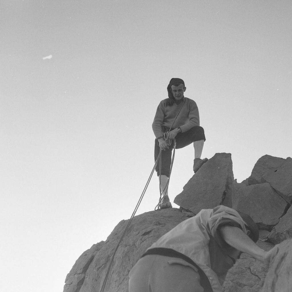 Tirage photo sur papier argentique ALPINISME en Algerie 1950 format 30X30cm