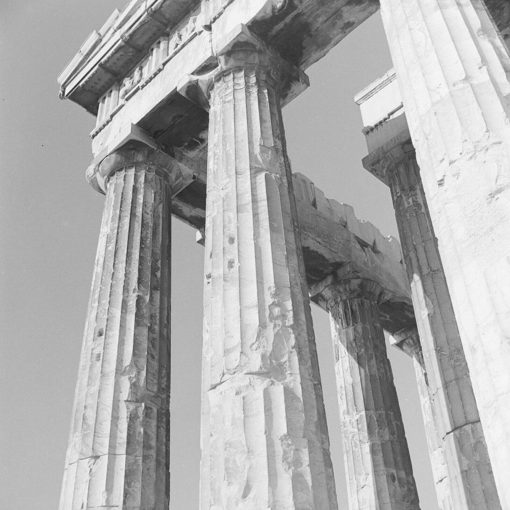 Photo papier argentique Baryté ACROPOLE Grèce 1960 format 30x30cm