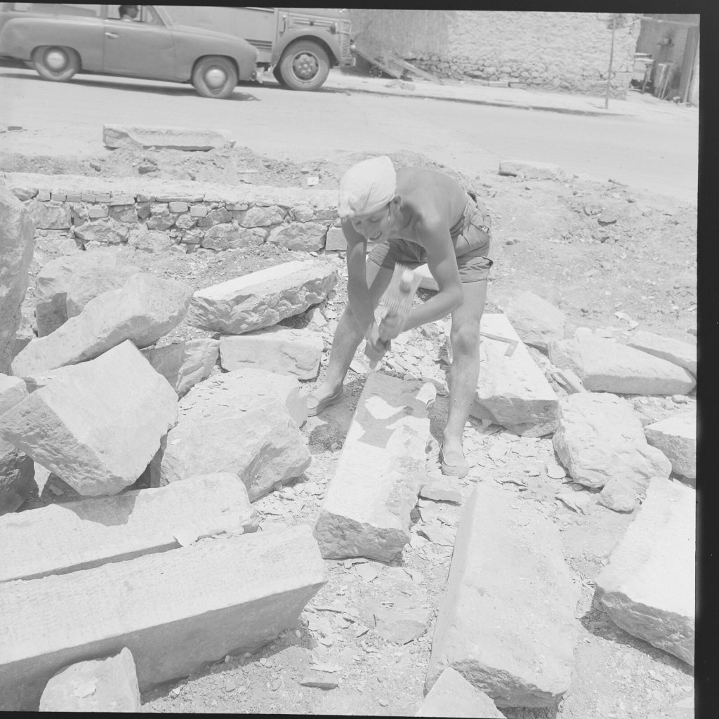 Photo papier argentique Baryté Grèce MARIN 1960 format 30x30cm