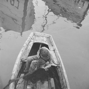 Photo papier  argentique Espagne pecheur 1960 format 40x40cm