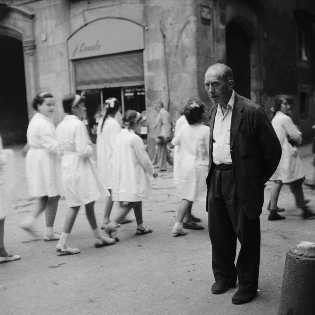 Photo papier argentique Baryté Espagne ENFANT 1960 format 40x40cm