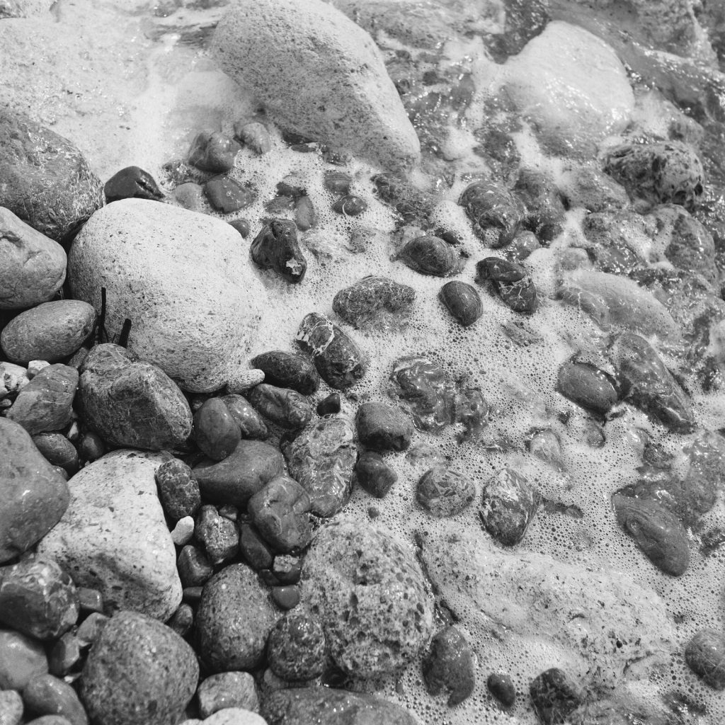 Photo papier argentique Plage 1960 format 40x40cm