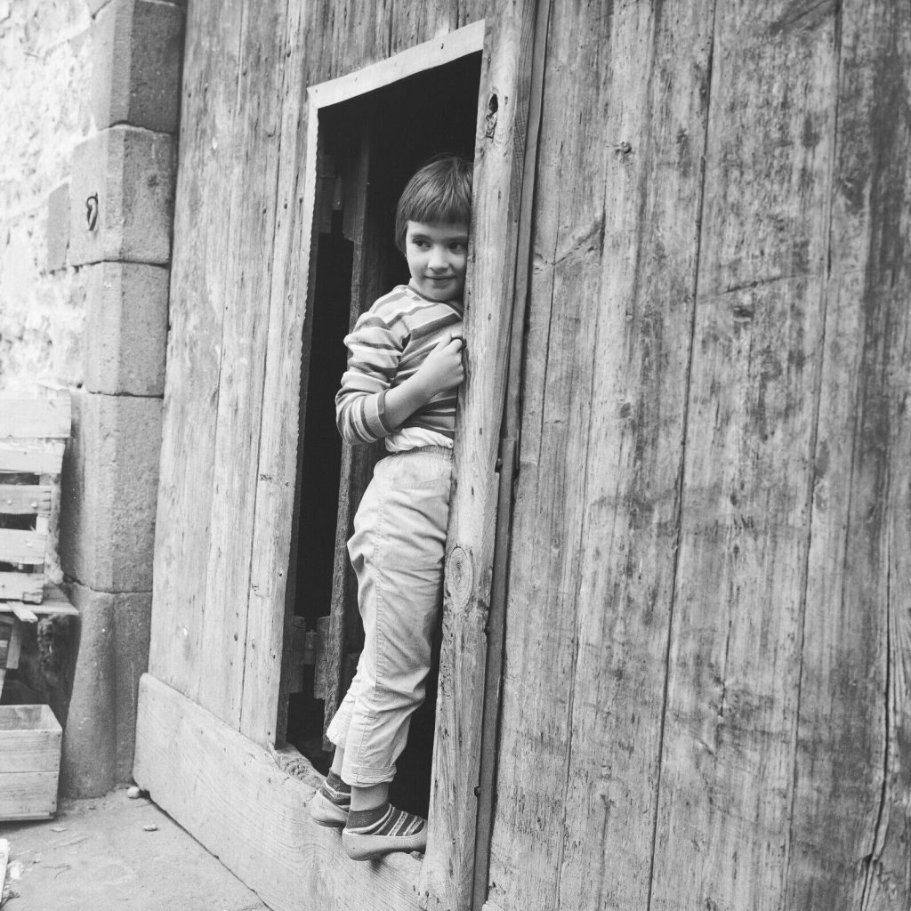 Photo papier argentique Baryté Espagne ENFANT 1960 format 40x40cm