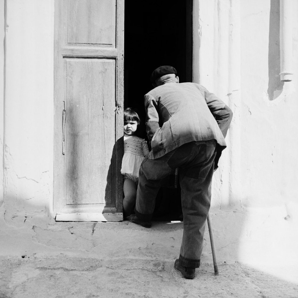 Photo papier argentique Baryté Espagne ENFANT 1960 format 40x40cm