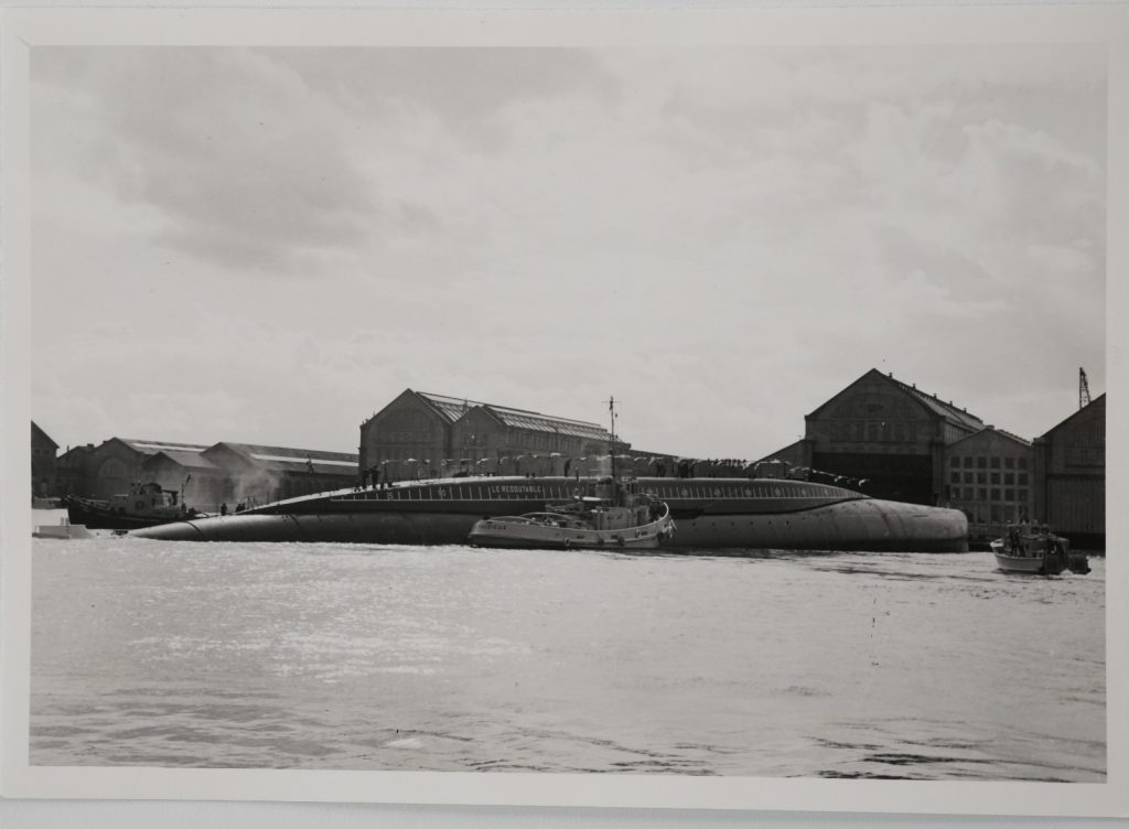 PHOTO de presse militaire 1967 armée Fançaise Le Redoutable sous-marin 13X18cm
