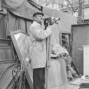 Photo sur papier  argentique CAMERAMAN PARIS 1960 format 40x40cm