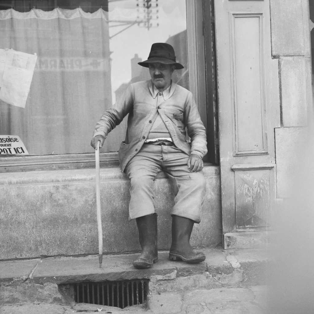 Photo papier argentique Baryté Espagne GRAND PERE 1960 format 40x40cm
