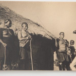 PHOTO CARTE POSTAL ZULU FORMAT 9x13,5cm CIRCA 1940 ZOULOU REPORTER AU TRAVAILLE