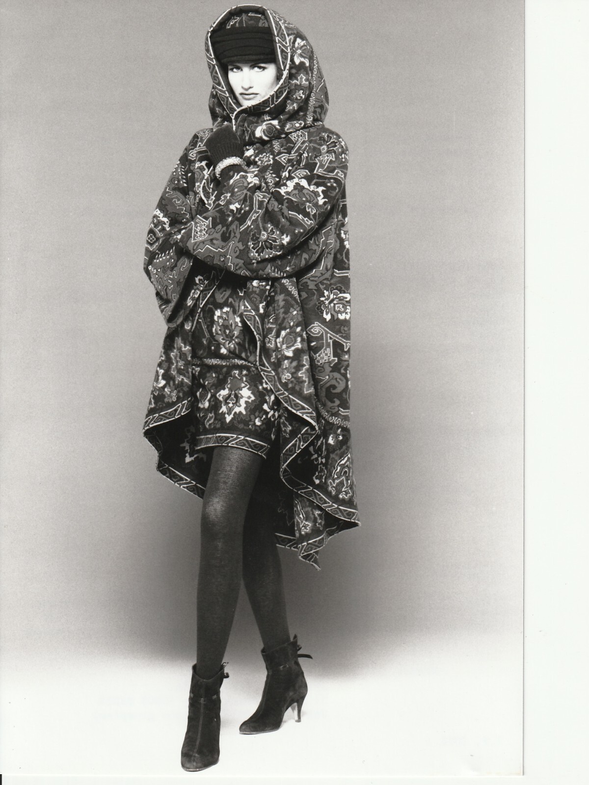 PHOTO Argentique JEAN-LOUIS SCHERRER MODE 1990 PHOTO STUDIO 16X24CM