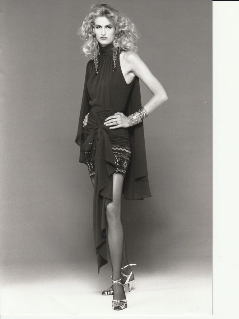 PHOTO Argentique JEAN-LOUIS SCHERRER MODE 1990 PHOTO STUDIO 16X24CM