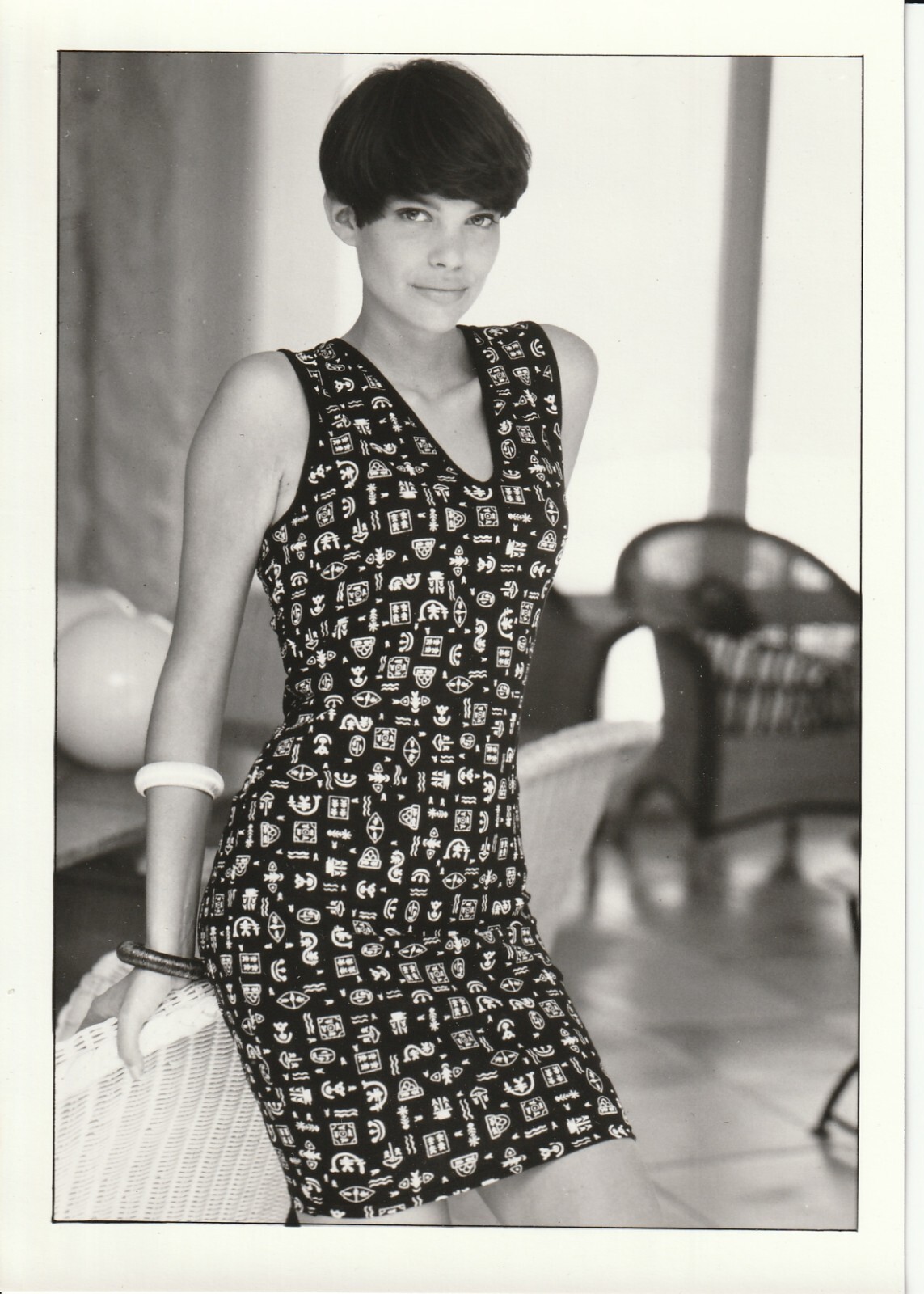 PHOTO Argentique LA REDOUTE MODE FEMME ROBE 1990 SERVICE DE PRESSE 13X19cm