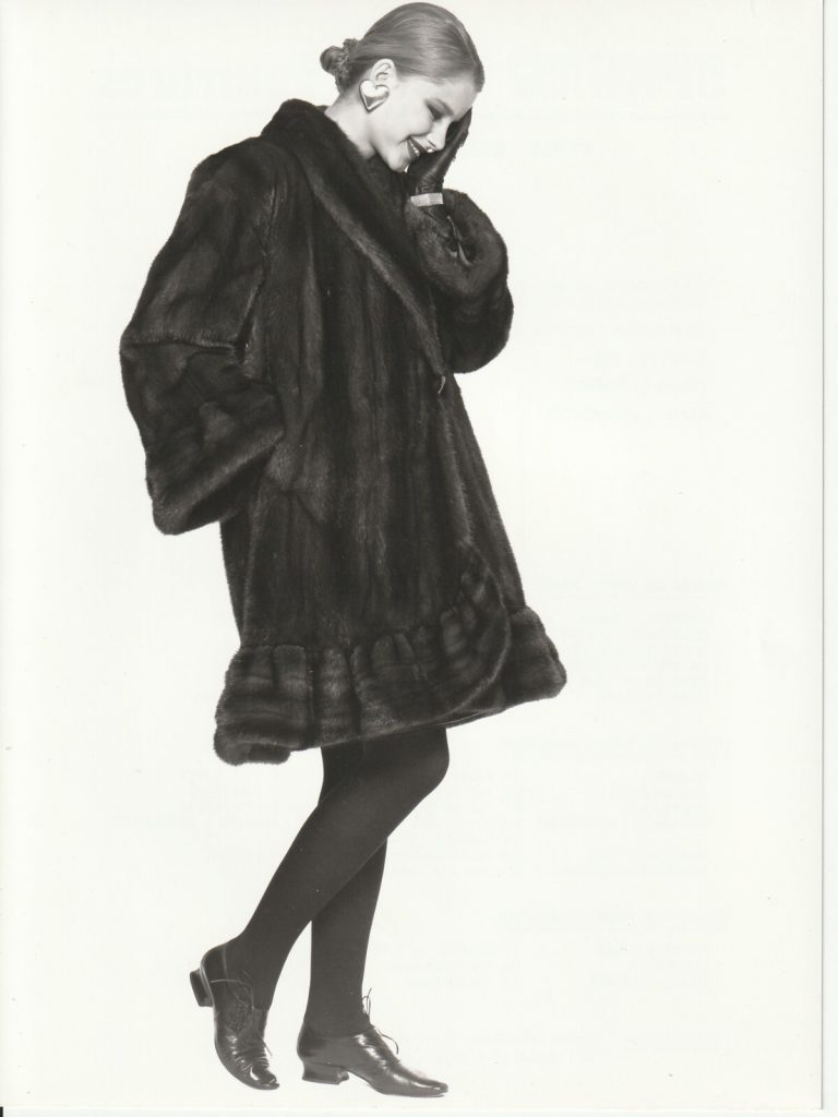 TIRAGE PHOTO Argentique SPRUNG FOURRURES MODE 1990 PHOTO STUDIO 18X24CM