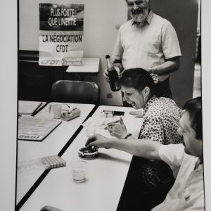 PHOTO Argentique France ouvrier syndicat CFDT	18X24cm	1990 Olivier Culmann