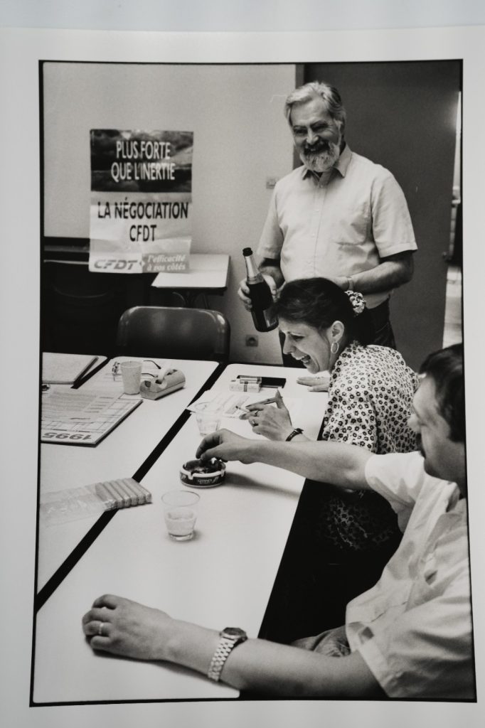 PHOTO Argentique France ouvrier syndicat CFDT	18X24cm	1990 Olivier Culmann