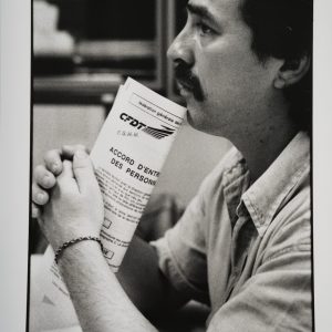 PHOTO Argentique France ouvrier syndicat CFDT	18X24cm	1990 Olivier Culmann