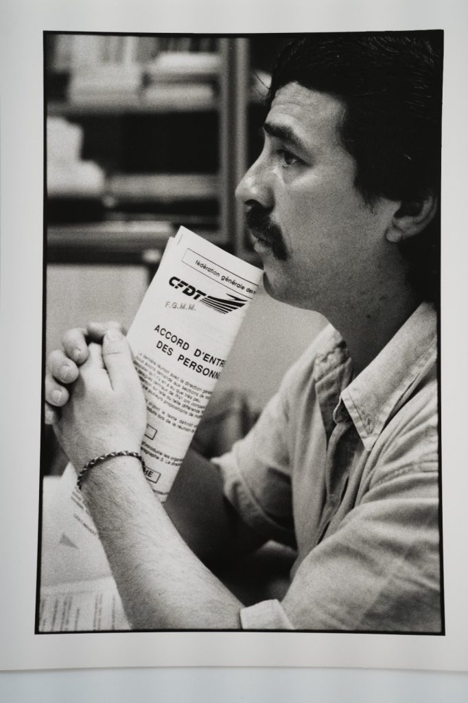 PHOTO Argentique France ouvrier syndicat CFDT 18X24cm 1990 Olivier Culmann