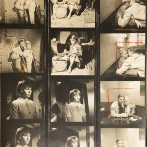 TIRAGE PHOTO	argentique planche contact 1958 Agnès Laurent et Gil Vidal