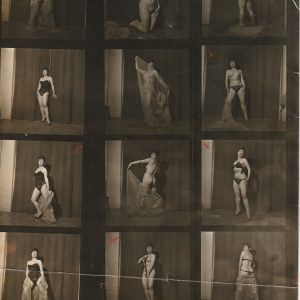 TIRAGE PHOTO	Planche contact argentique 1960 PIN-UP FORMAT DES IMAGES 6X6CM