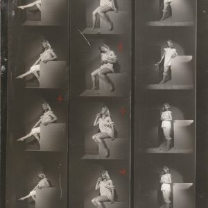 TIRAGE PHOTO	argentique 1960' planche contact  ACTRICE PINUP 21X27CM