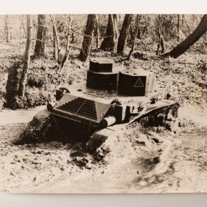 TIRAGE PHOTO	ARGENTIQUE	DE PRESSE 1930 15X20cm tank americain DEMONSTRATION