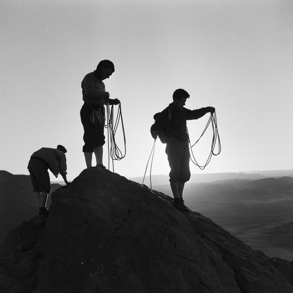 Photo papier  argentique BARYTE MONTAGNE ALPINISME Algerie 1960 format 50x50cm