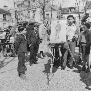 Photo sur papier  argentique BARYTE ENFANT PARIS 1960 format 50x50cm