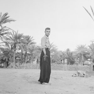 Tirage photo sur papier  argentique militaire Algerie 1950 50x50cm
