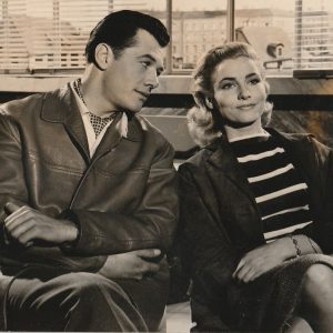 PHOTO DE PRESSE Elga Anderson et Gerhard Riedmann scene de film 12X17cm 1960'