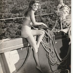 TIRAGE PHOTO	de presse argentique  1958 Rossana Podesta Actrice 20X25cm