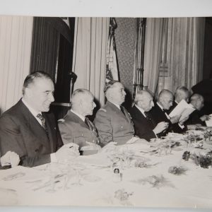 PHOTO de presse tampon studio de Paris 1950 Maréchal Juin Léon Bérard 18x23cm