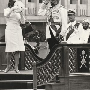 TIRAGE PHOTO	DE PRESSE ARGENTIQUE 1979 ELIZABETH II REINE D'ANGLETERRE 20X25cm