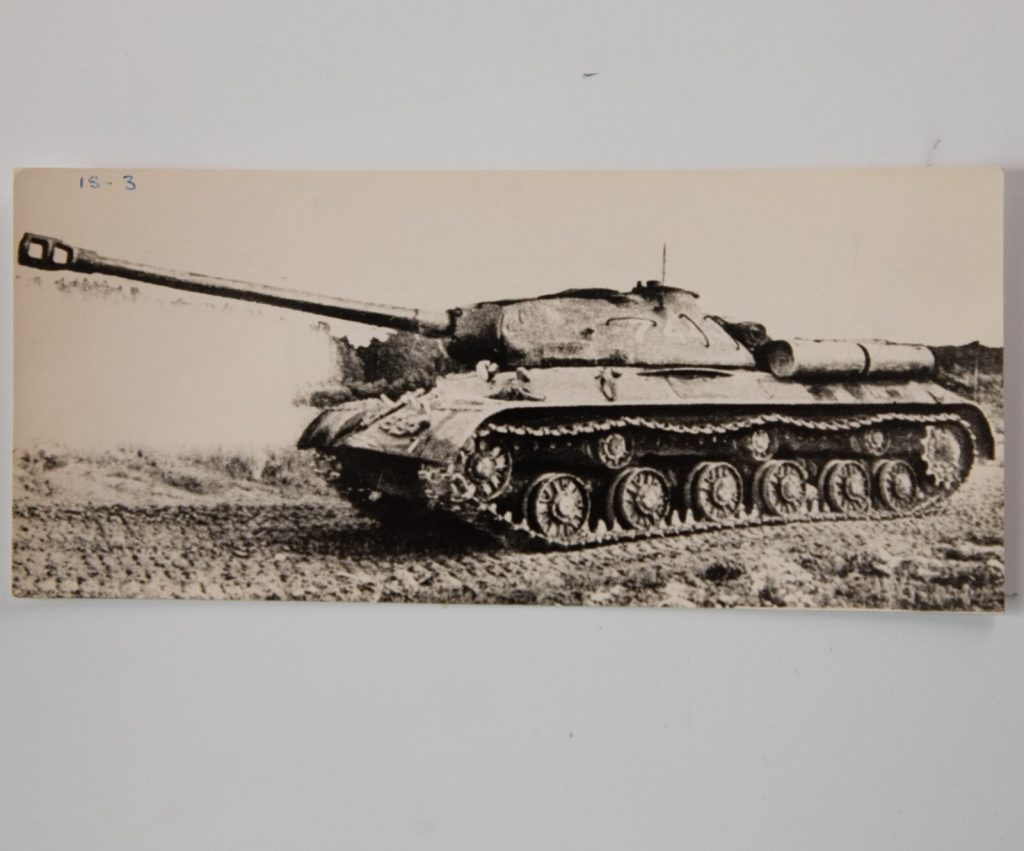 TIRAGE PHOTO	ARGENTIQUE DE PRESSE 1955	TANK MILITARIA PANORAMIQUE 21cm