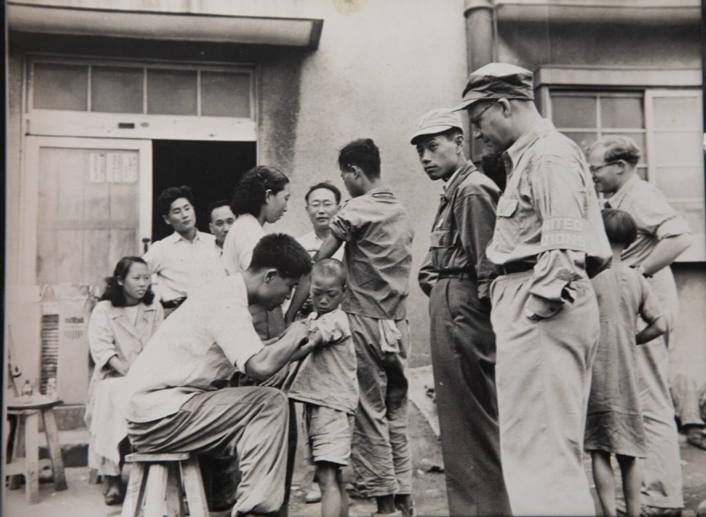 TIRAGE PHOTO argentique 1950 PHOTO DE PRESSE MILITAIRE GUERRE DE COREE 21X25cm