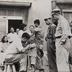 TIRAGE PHOTO	argentique 1950 PHOTO DE PRESSE MILITAIRE GUERRE DE COREE 21X25cm