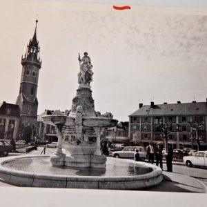 TIRAGE PHOTO	ARGENTIQUE PHOTO DE PRESSE 1970	NORMANDIE 13X22cm FONTAINE
