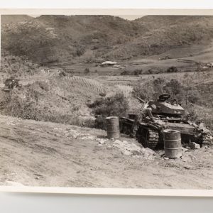 PHOTO OFFICIEL BRITANIQUE DE PRESSE MILITARIA 1945 15X21cm Tank en Panne