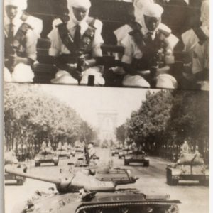 PHOTO DE PRESSE MILITARIA 12X18cm Défilé du 14 JUILLLET PARIS LIBERATION?
