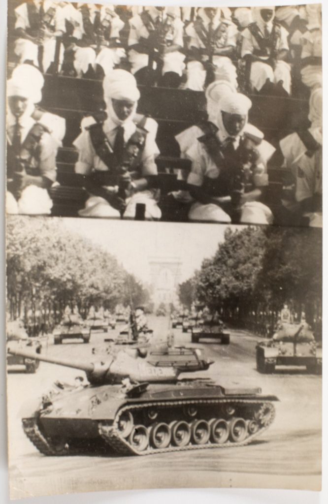PHOTO DE PRESSE MILITARIA 12X18cm Défilé du 14 JUILLLET PARIS LIBERATION?