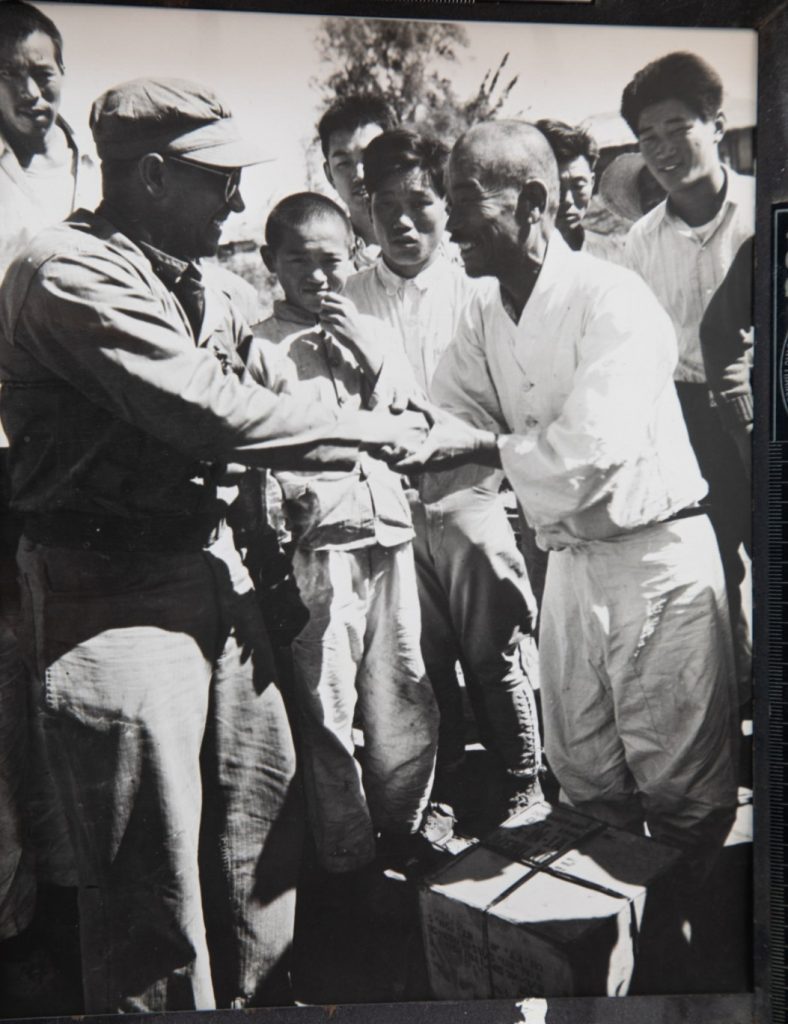 TIRAGE PHOTO argentique 1950 PHOTO DE PRESSE MILITAIRE GUERRE DE COREE 21X25cm