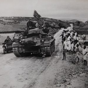 TIRAGE PHOTO	argentique 1950 PHOTO DE PRESSE MILITAIRE GUERRE DE COREE 21X25cm