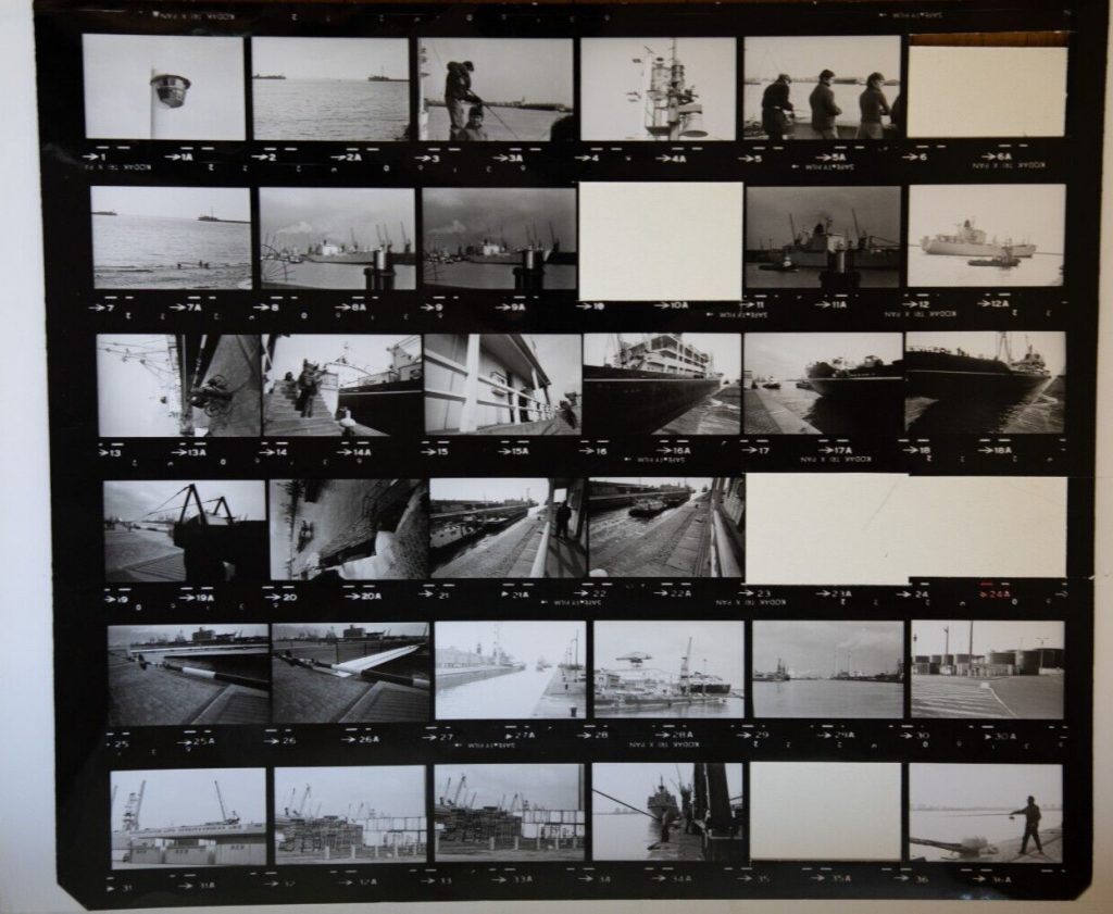 TIRAGE PHOTO	argentique grande planche contact 1980	VUE DIVERS NORMANDIE 40X50cm