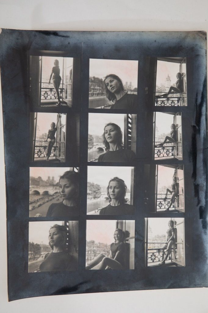 TIRAGE PHOTO Planche contact argentique 1960 PIN-UP FORMAT DES IMAGES 6X6CM